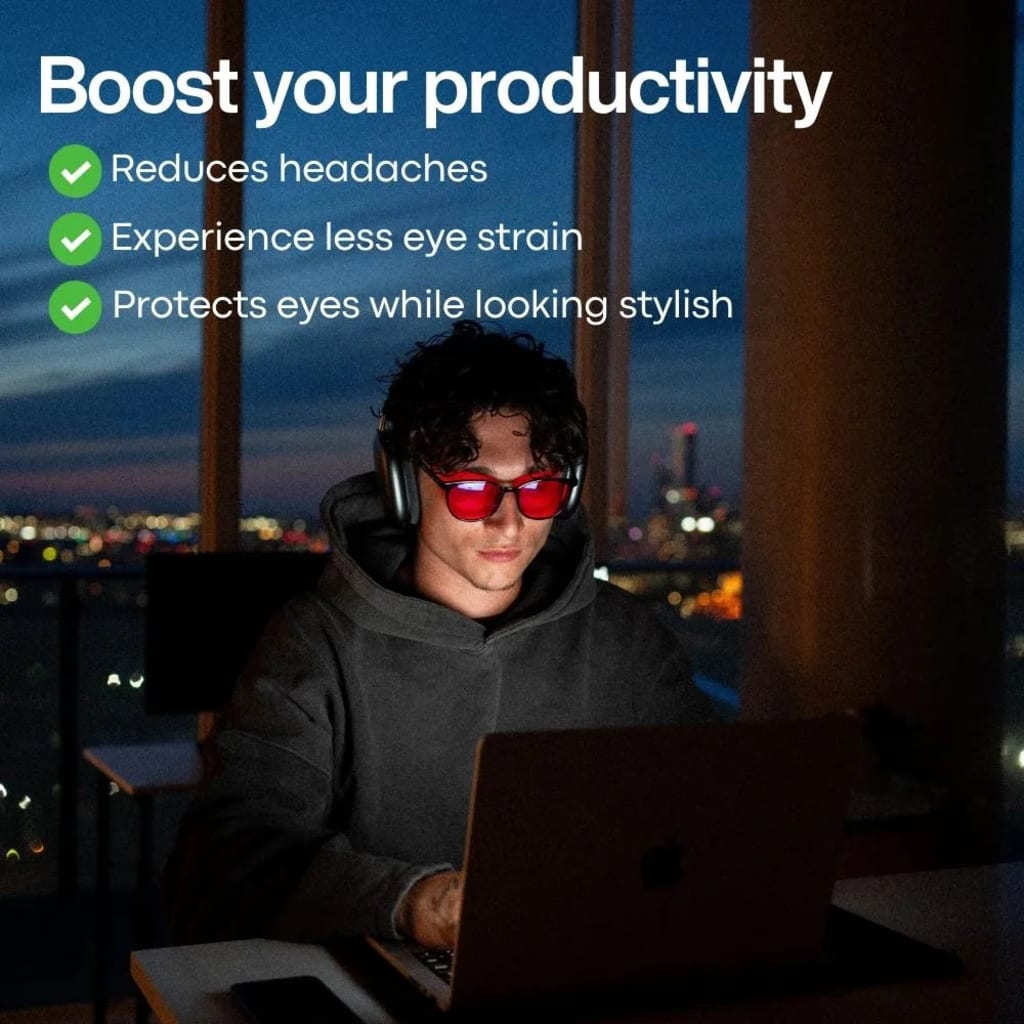 Flow State Unisex Red Lens Blue Light Glasses