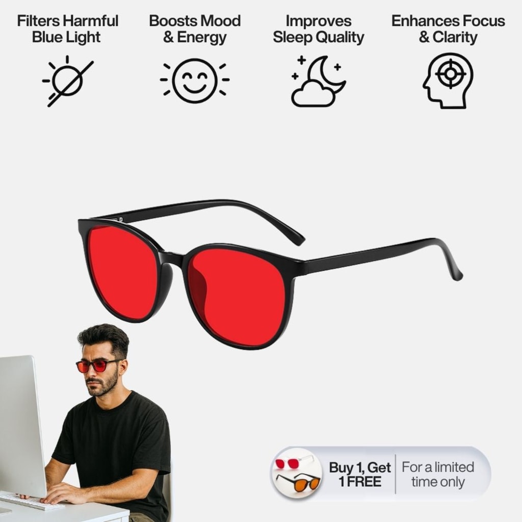 Flow State Unisex Red Lens Blue Light Glasses